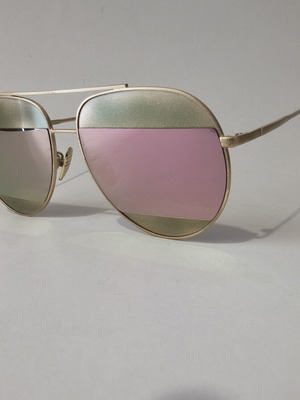 Unisex sunglasses new, gold color with split lens design