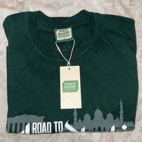 Panathinaikos BC Road to Abu Dhabi T-shirt new, size Large