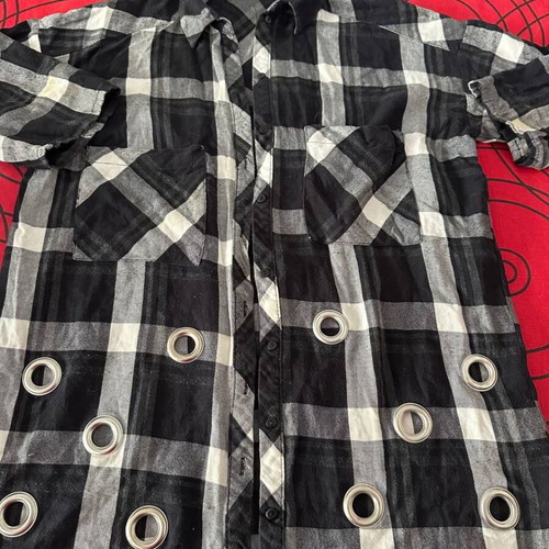 Long checkered shirt Bershka size M like new