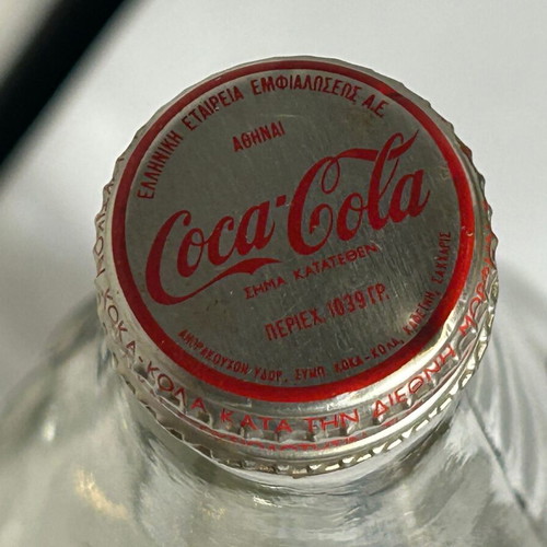Coca Cola glass bottle 1 liter like new with original cap