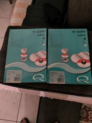 A4 CD/DVD Labels pack of 2, new, 25 pages