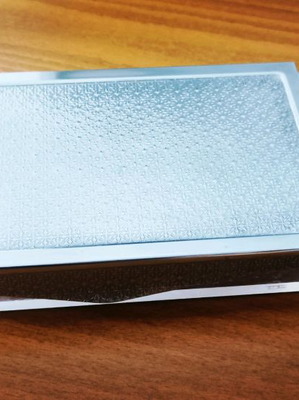 Vintage θήκη με επάργυρο καπάκι μεταχειρισμένη, πλαστικό διάφανο μέρος