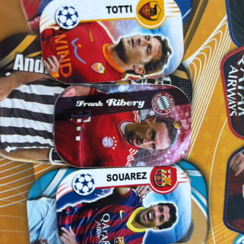 Totti, Suarez, Ribery collectible caps new