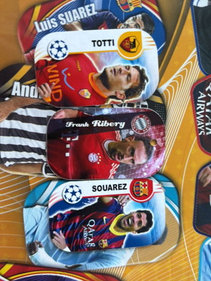 Totti, Suarez, Ribery collectible caps new