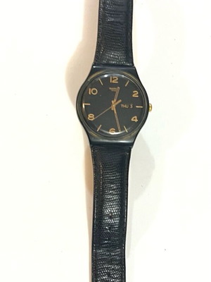 Swatch unisex watch used, black