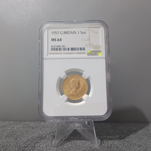 Χρυσή λίρα Αγγλίας 1957 MS64 NGC καινούργιο