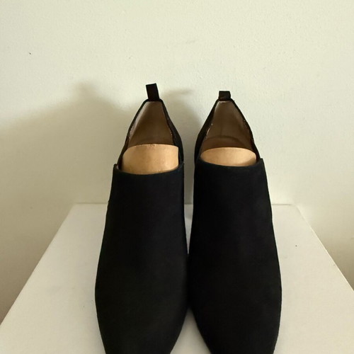 Italian suede heels used, black, size 39