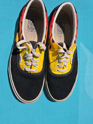 Vans sneakers size 43 with flame design, lightly used