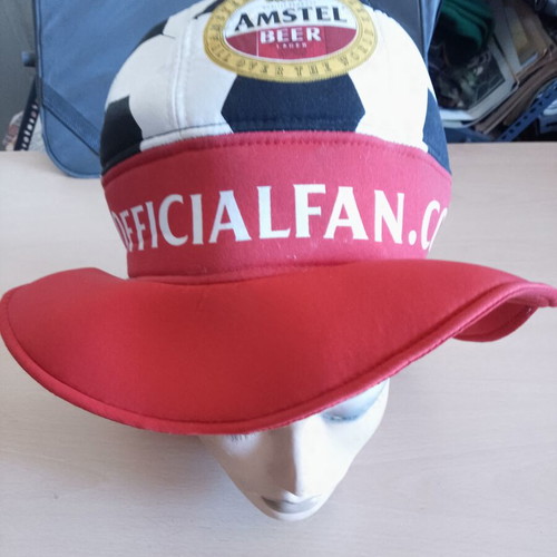 Amstel promotional collectible hat shaped like a football