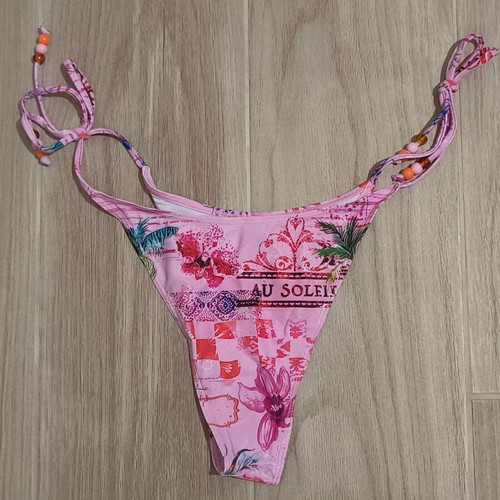 Bikini Bottom XL new, pink with side cords
