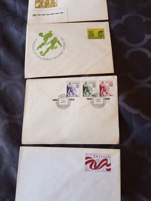 Commemorative envelopes from Latvia used, set of four