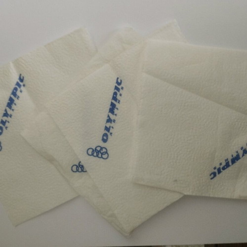 Olympic Air Force napkins like new, collectible set of 4