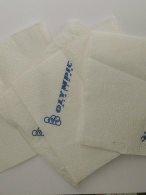Olympic Air Force napkins like new, collectible set of 4