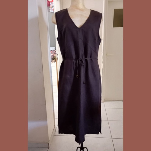 In Wear linen dress used, size 42, chocolate brown