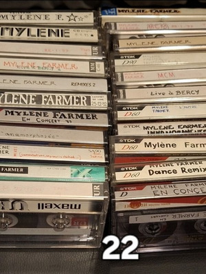Κασετες Mylene Farmer μεταχειρισμένες, σετ 22 τεμαχίων, ηλεκτρονική μουσική