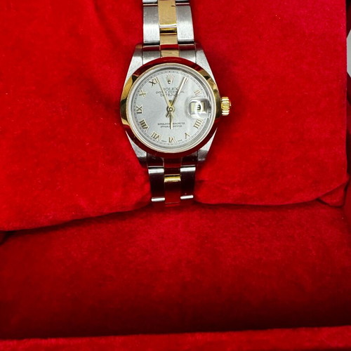 Rolex Datejust 26mm new old stock women's watch with two tone bracelet