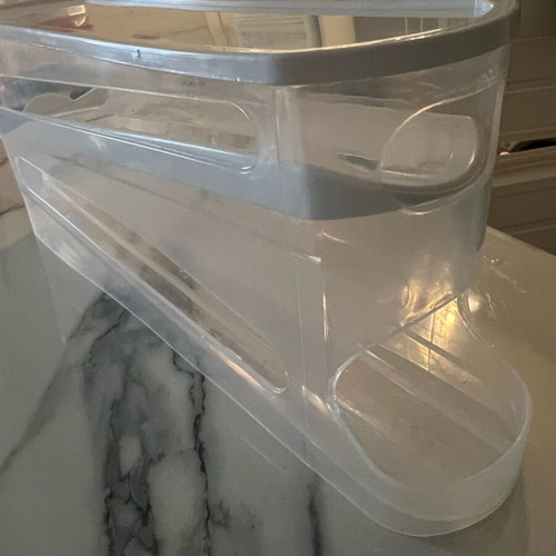 Plastic transparent egg holder like new, capacity 20 eggs