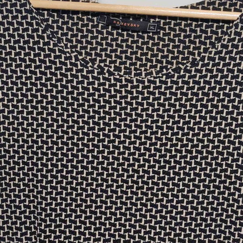 Raxevsky dress with black and white print XL like new