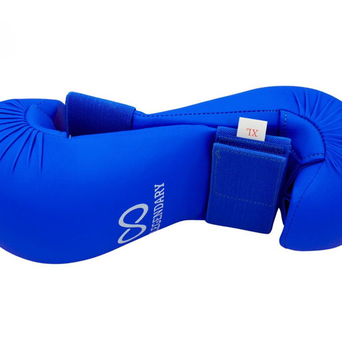 Legendary karate gloves PU and sponge blue XS-XL new