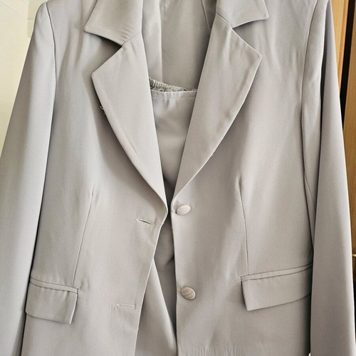 Women's suit like new, soft sky blue