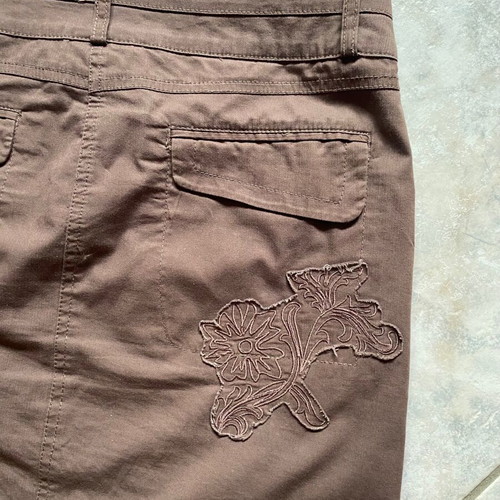 Midi skirt brown, like new, high-waisted, size M
