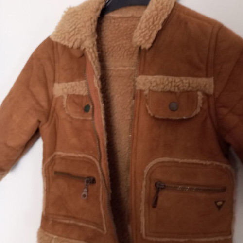Boy's warm brown jacket, size 92 cm, age 2 years