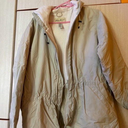 Women's jacket used, beige, size XL with elastic waist