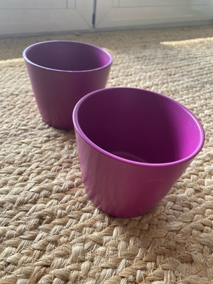 Ceramic storage vases used, pack of 2, purple