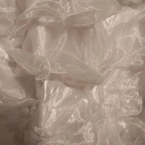 Wedding skirt with horizontal organza ribbon rows like new
