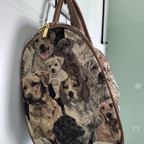 Women's handbag with dog pattern new