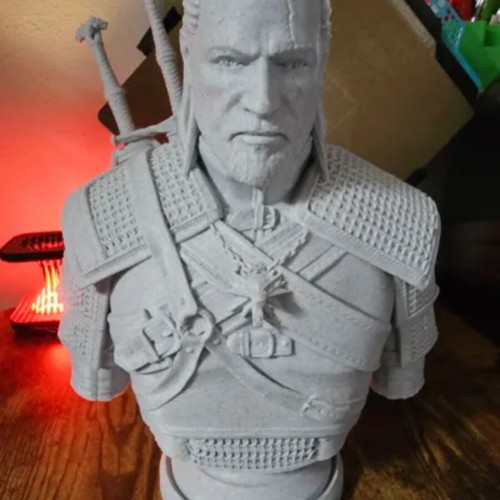 Gerald statue from Witcher new, detailed 3D print