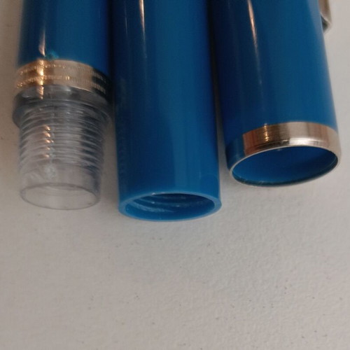 Blue/sea blue pen used, 13.7 cm length