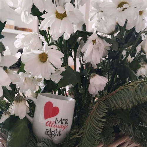 Mr Right and Mrs Always Right mug set like new with humor