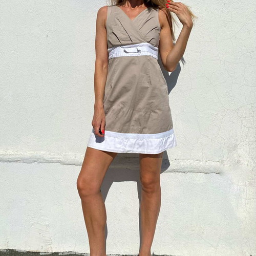 Key Di dress like new, size S, white and beige