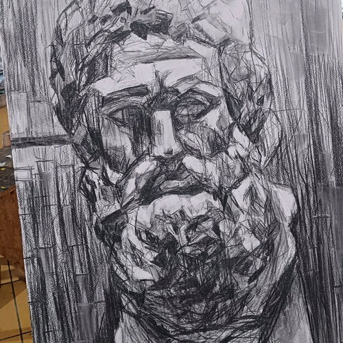 Heracles Bust with Charcoal new