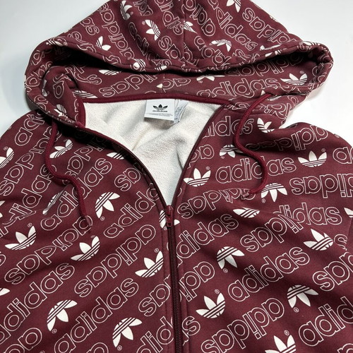 Adidas Originals Y2k Pullover Monogram Vintage Jacket 2018 Crimson size L like new