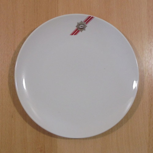 TWA Trans World Airlines old promotional ceramic plate used
