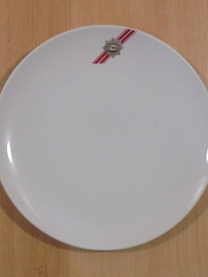 TWA Trans World Airlines old promotional ceramic plate used