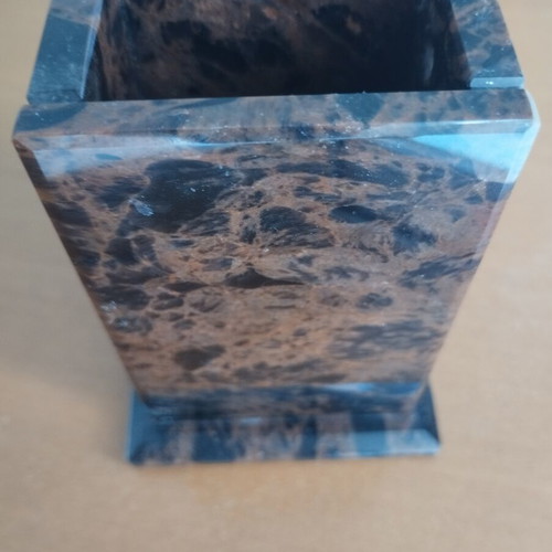 Vintage pencil holder made of natural stone, new