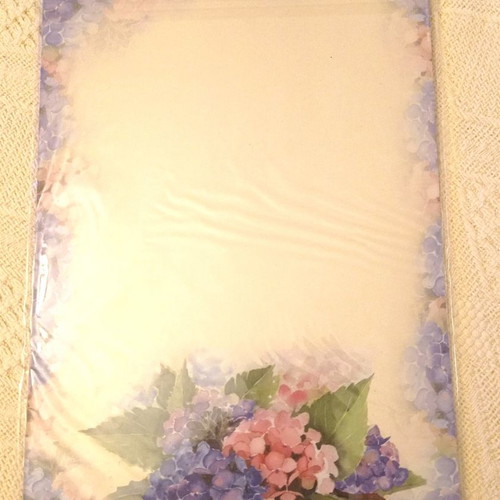 A4 recycled stationery paper used with flowers, set of 37 sheets