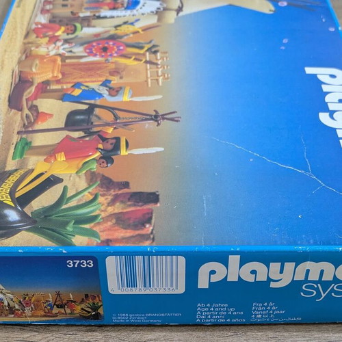 Playmobil Western 3733 Indian Village set used with box