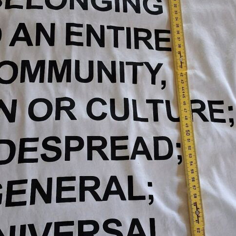 T-shirt Bershka L white with black logo, new