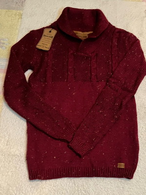 Frankie denim sweater new, size XL, burgundy