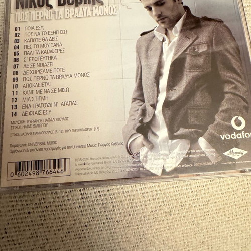 Nikos Vertis Pos Perno Ta Vradia Monos CD like new, laiko