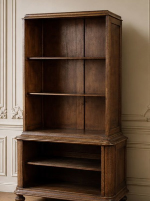 Solid Oak Antique Bookcase circa 1900 used
