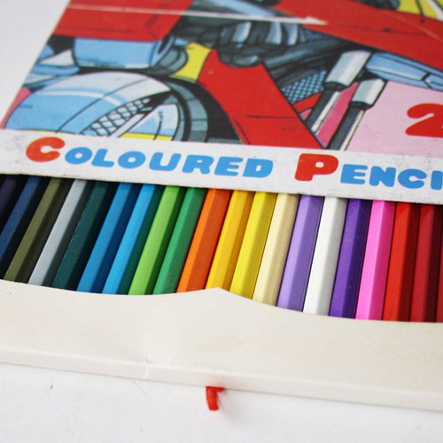 Vintage 80's 24x Anson large colored pencils new, Taiwan