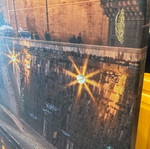 Italian Painting 2.00m x 1.20m Art Design Lamprou like new with iridescence and crystals