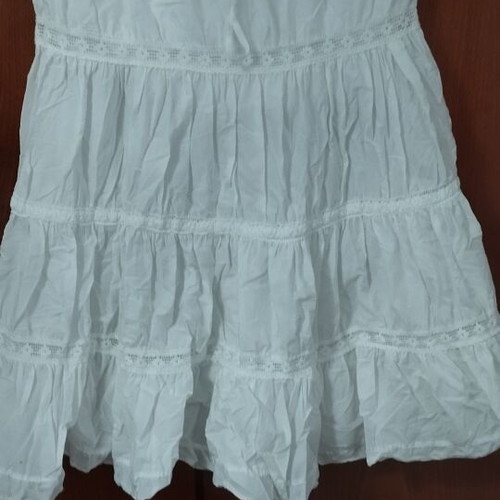 White cotton skirt with short lining