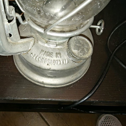 Meva oil lamp from Czechoslovakia full galvanized large new
