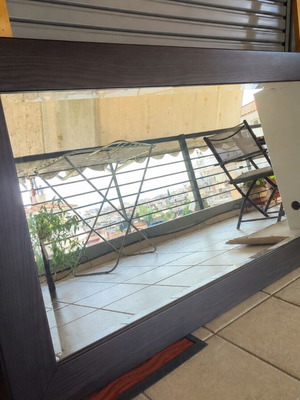 Hanging mirror 180 x 90 cm with wooden frame